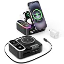 8-in-1 Charging Station 65W, 15W Magnetic Wireless Charger with Retractable Cable, 30W USB C Fast Charging Stand for iPad, Multiple Devices for iPhone