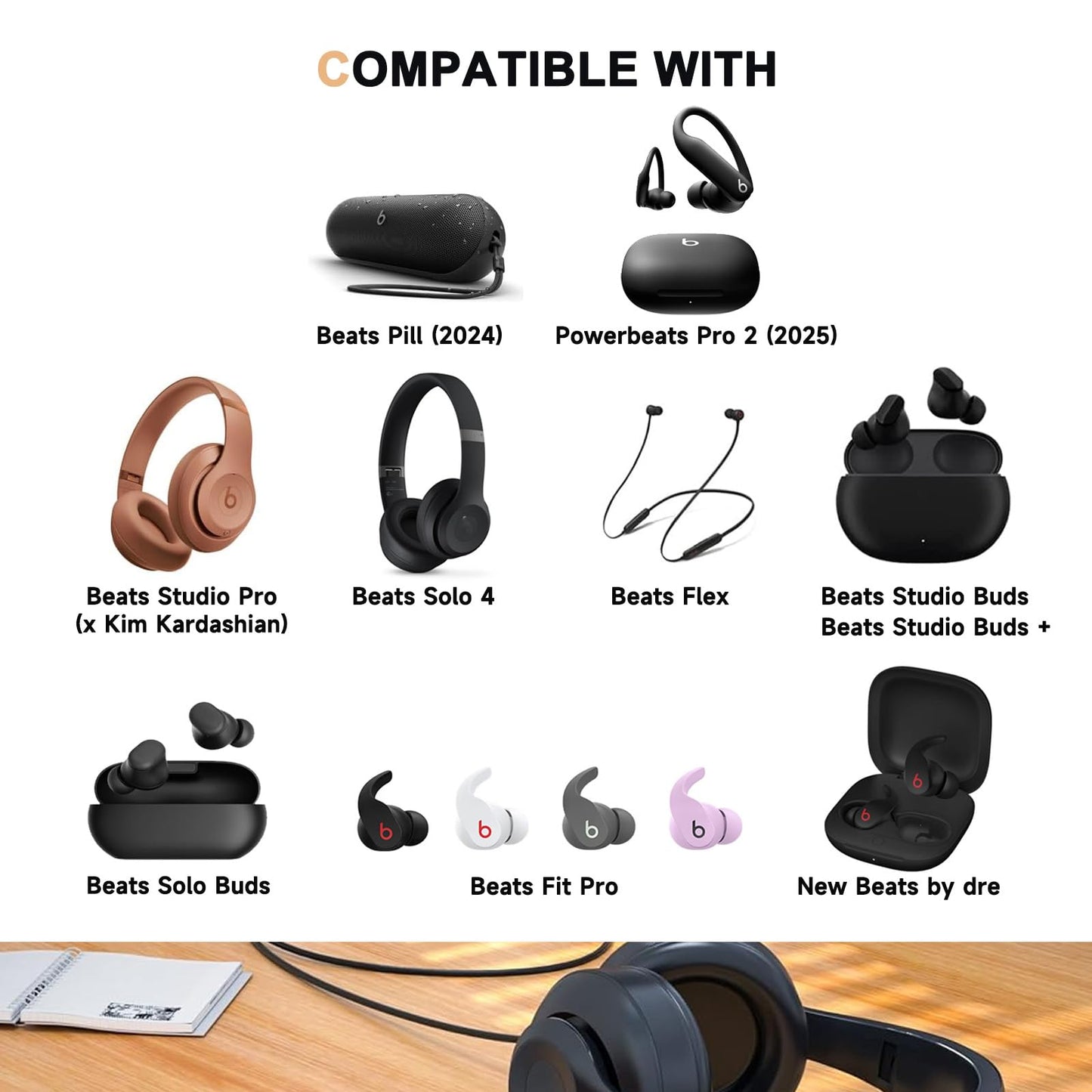 USB C Beats Charging Cord Charger Compatible for Beats Solo 4, Powerbeats Pro 2(2025), Beats Studio Buds Plus, Studio Pro, Beats Flex, Beats Fit Pro