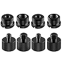InnoGear 8 Pieces Mic Stand Adapter, 5/8 Female to 3/8 Male 3/8 Female to 5/8 Male 5/8 Female to 1/4 Male 1/4 Female to 5/8 Male Screw Thread Adapter