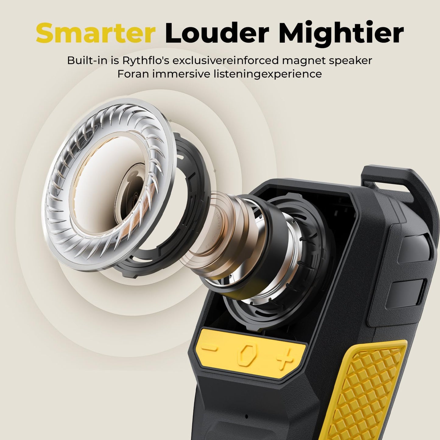 Wearable Bluetooth Speaker, 60Hr Clip-on Portable Bluetooth Speaker w/Mic, IPX6 Waterproof Jobsite Wireless Speaker, All Day Playtime |Handsfree Call