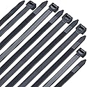 Zip Ties 16 inch Black wire ties 100 per pack Electrical Cable Ties with 60 lbs tensile Strength Suitable for Outdoor Workshop Farms