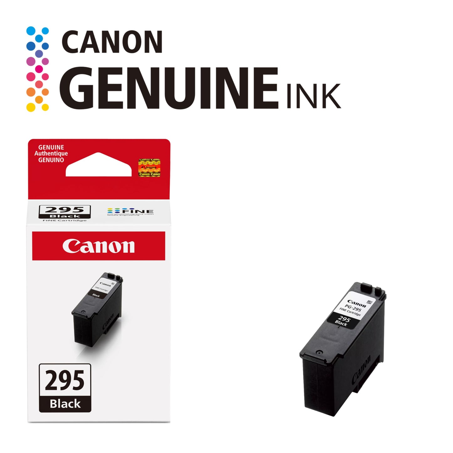 Canon PG-295 Genuine Black Ink Cartridge, Compatible with TR7120, TS6520, TS4320