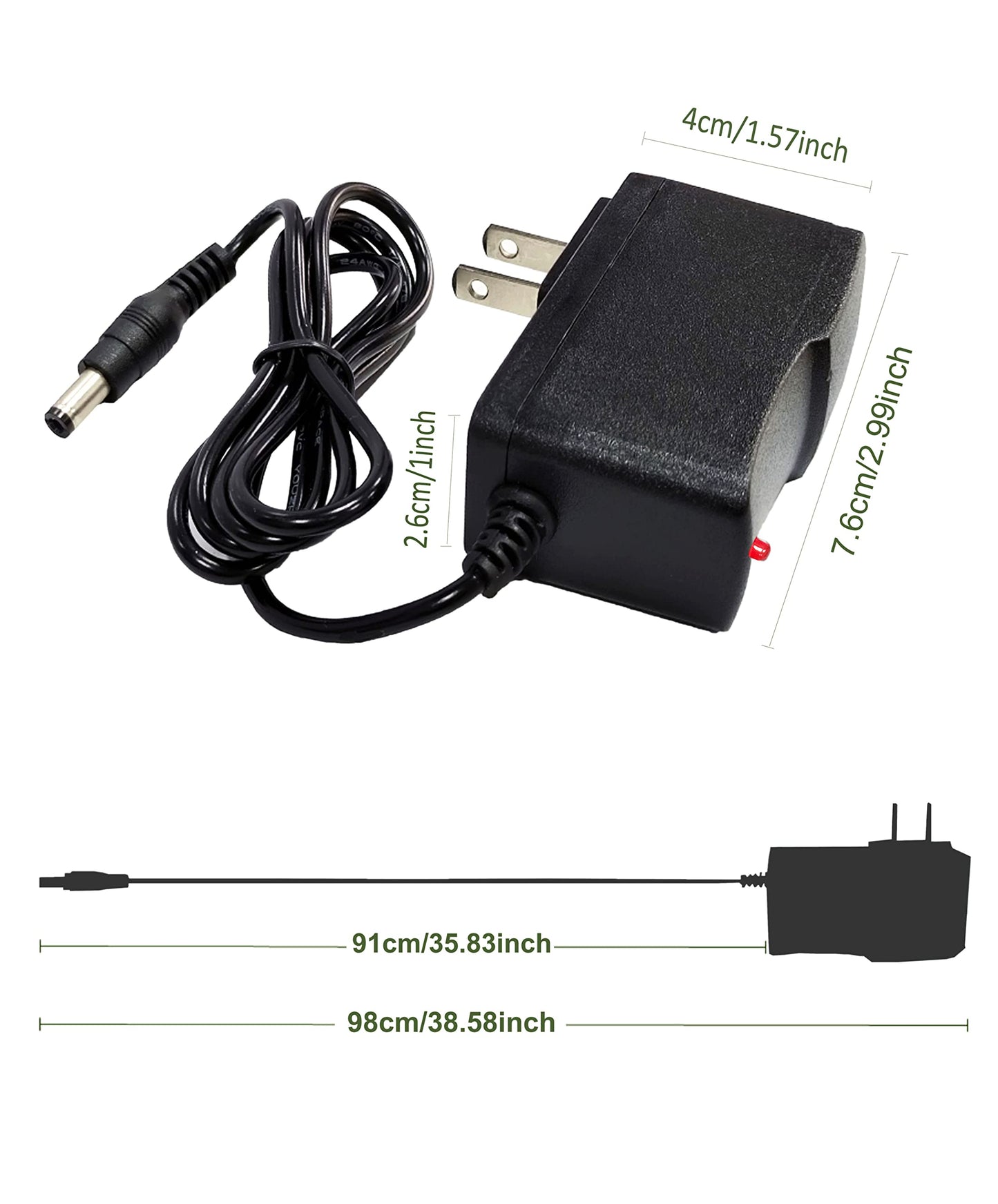 3V 1Amp Power Adapter Supply 100-240 AC to DC 3Volt 1000mA 5.5mmx 2.5mm Plug 3V 1A AC/DC Power Supply Transformer