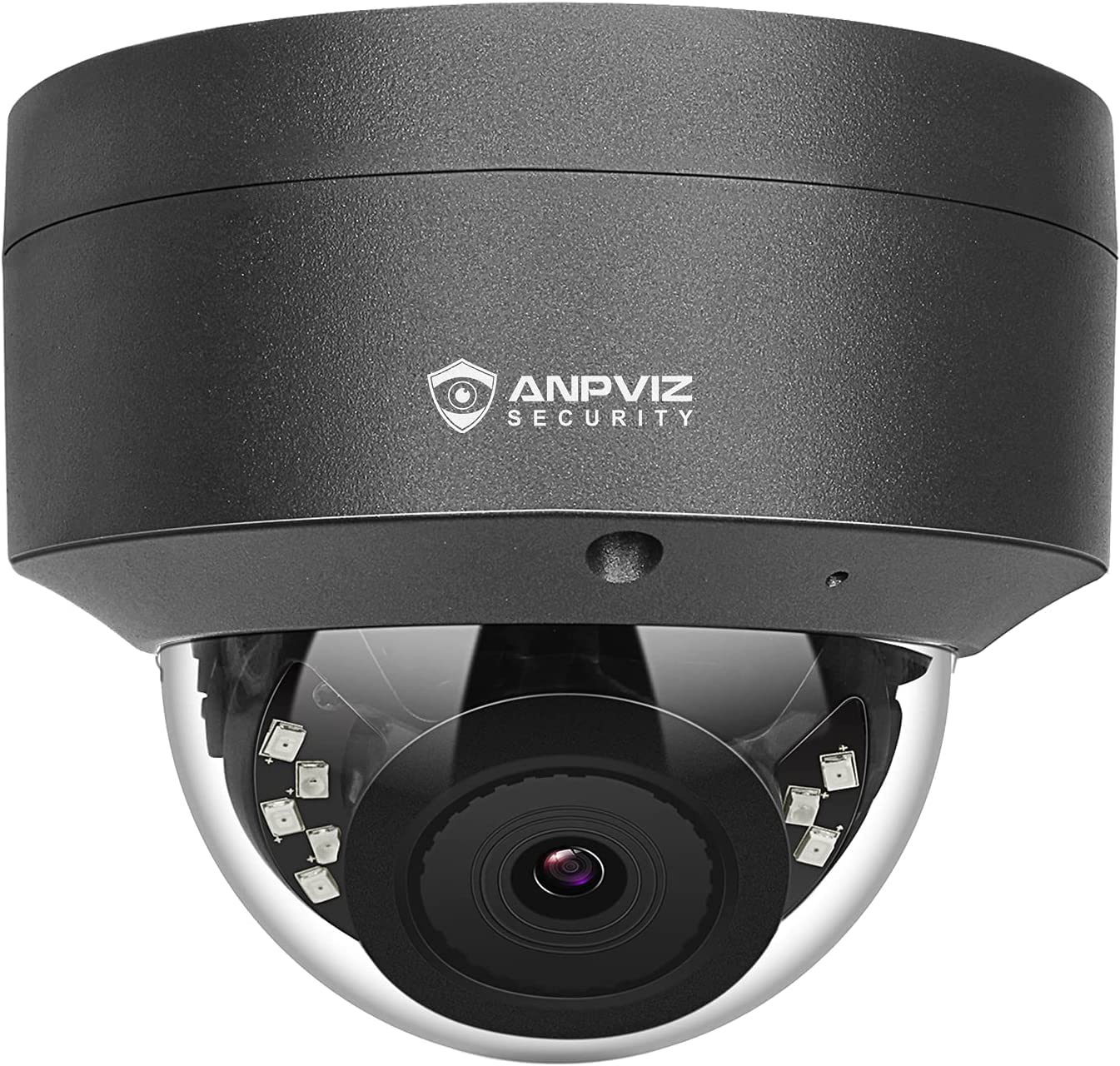 Anpviz 5MP PoE Camera, Outdoor Vandal Dome Security PoE IP Camera with Audio, 98ft Night Vision, H.265, 24/7 Recording Waterproof IP66 Indoor, Wide