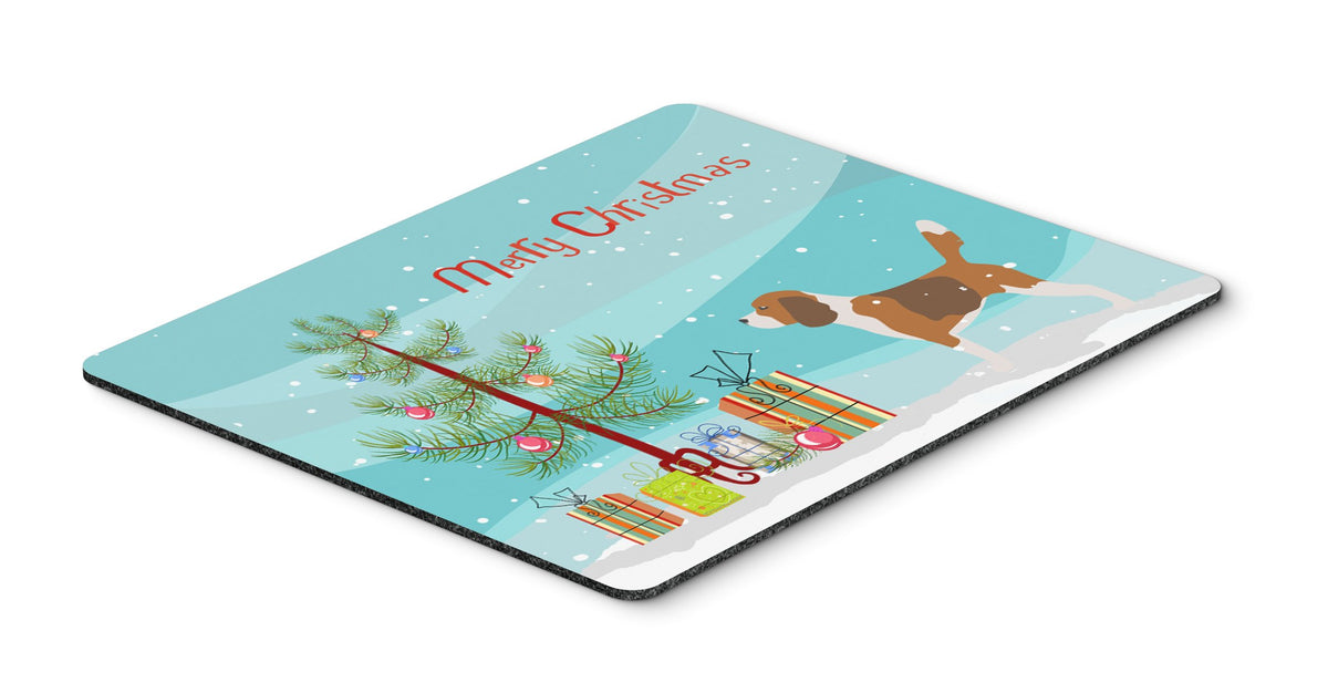 Caroline's Treasures BB2928MP Beagle Merry Christmas Tree Mouse Pad, Hot Pad or Trivet for Home Office Gaming Working Computers Laptop Mouse