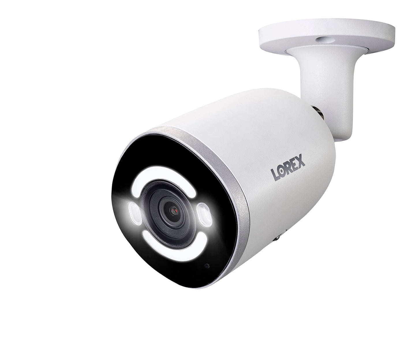 Lorex 4K Smart Security Lighting Deterrence Bullet AI PoE IP Wired Camera with Smart Motion Detection Plus and IP67 Weatherproof Rating