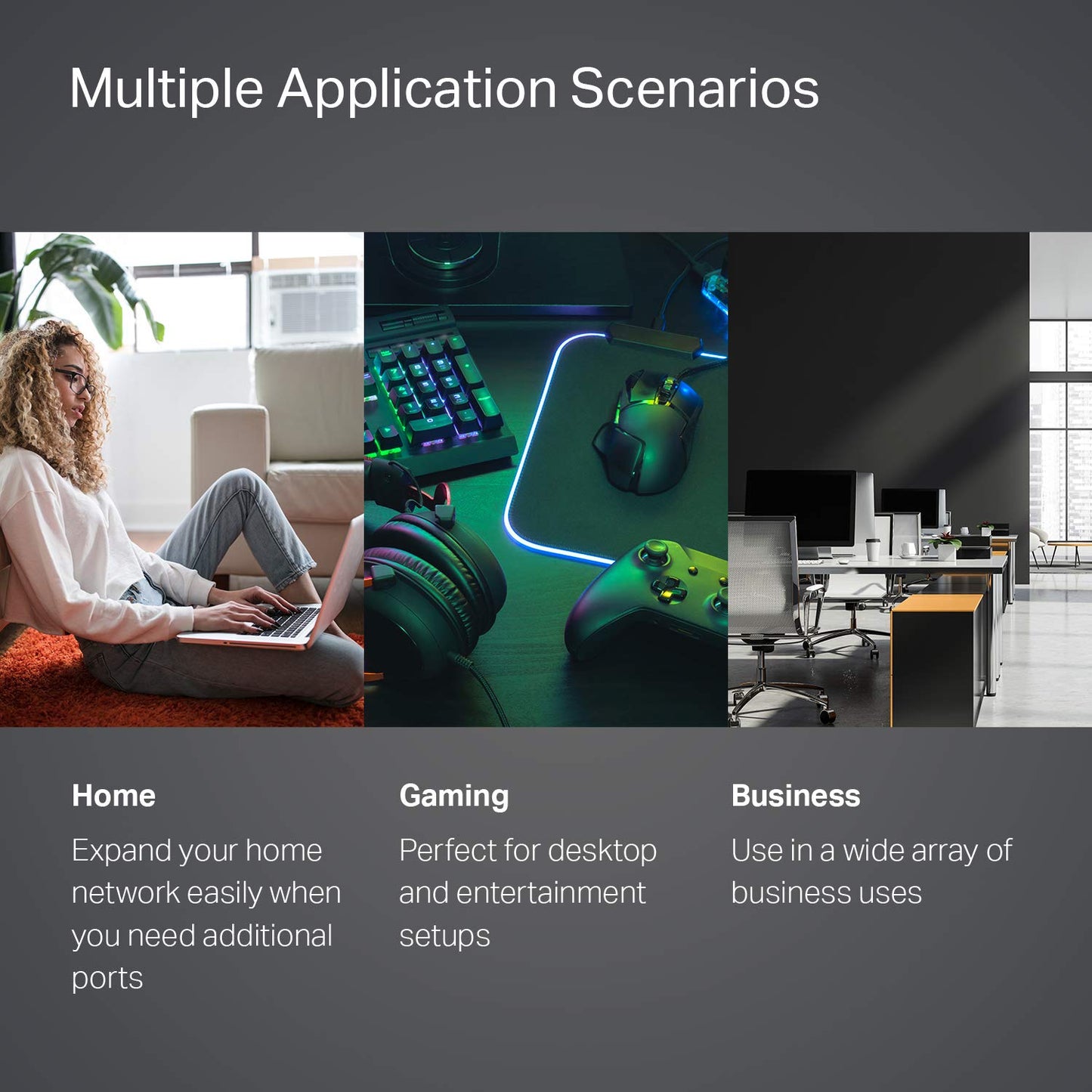 TP-Link 8 Port Gigabit Ethernet Network Switch - Ethernet Splitter | Plug & Play | Fanless | Sturdy Metal w/ Shielded Ports | Traffic Optimization |