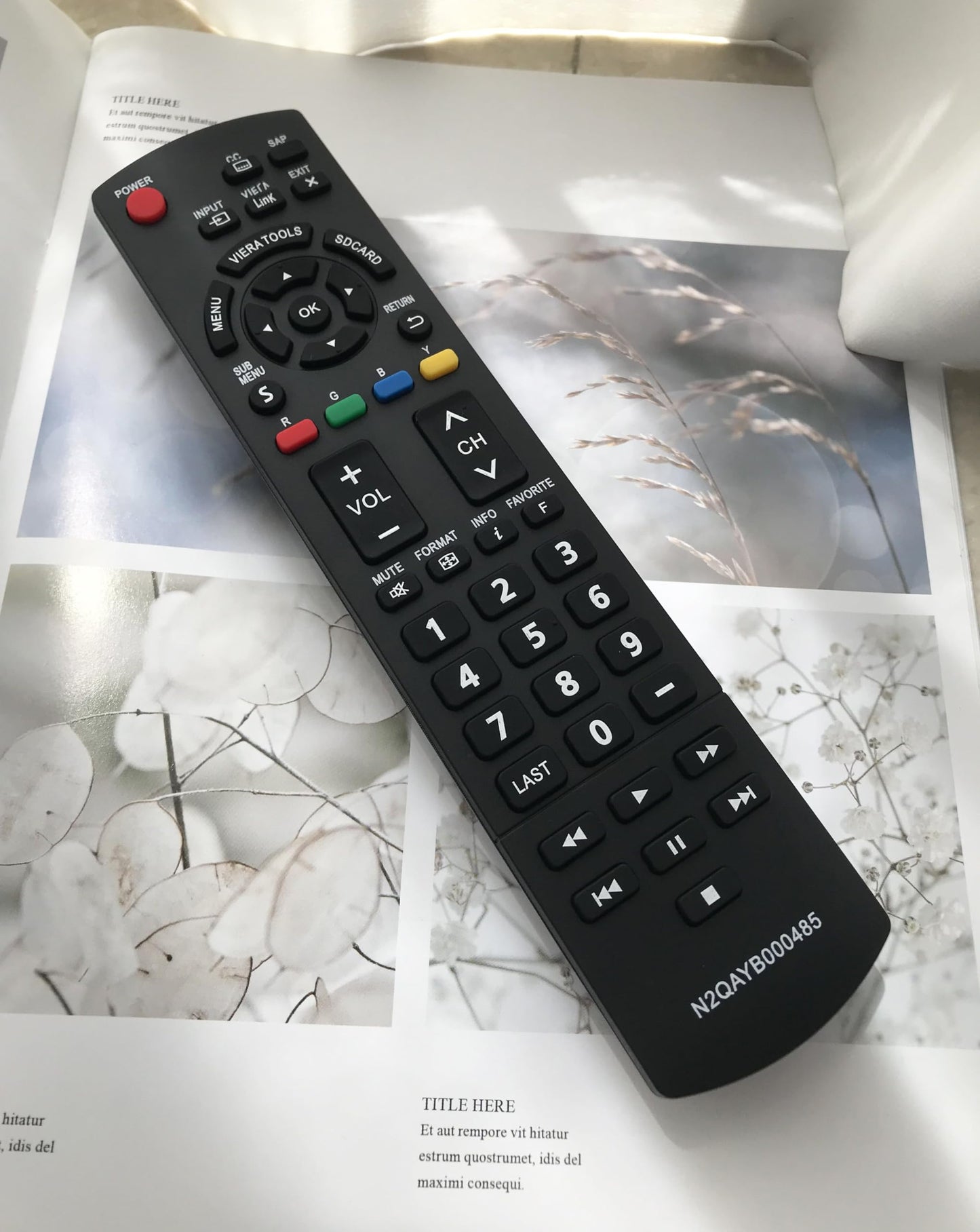 Replacement Universal Remote Control for Panasonic Smart TV TC-32LX44S TC-50PX34 TC-60PS34 TC-L37U3 TC-60AS530U TC-L37U22 TC-42PX24 TC-P50C2 TC-L32C22
