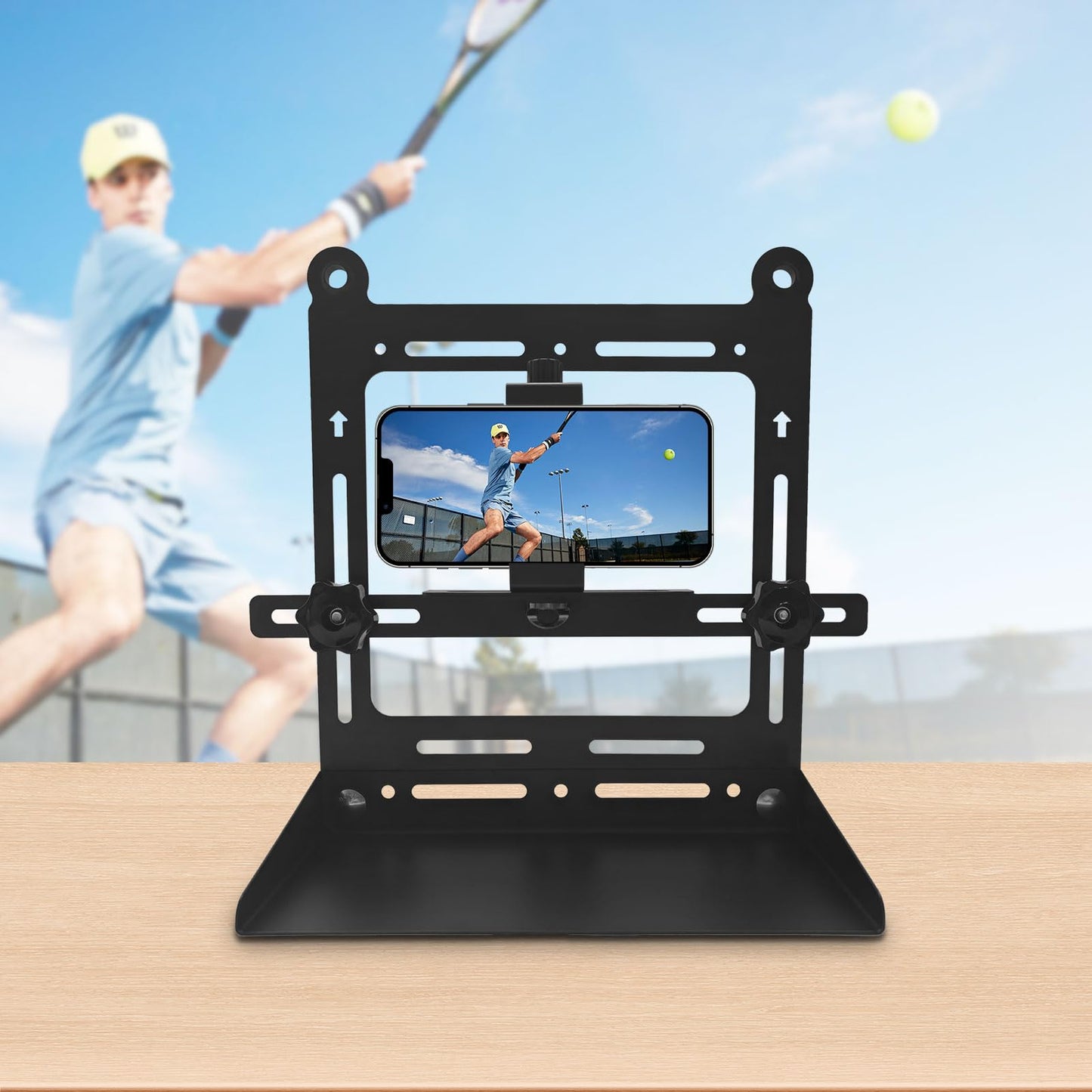 Phone Holder Fence Mounting Kit for Game Changer, Fence Phone Mount Streaming Kit Fit for Gamechanger, iPhone, Mevo Start Camera, GoPro, Insta 360