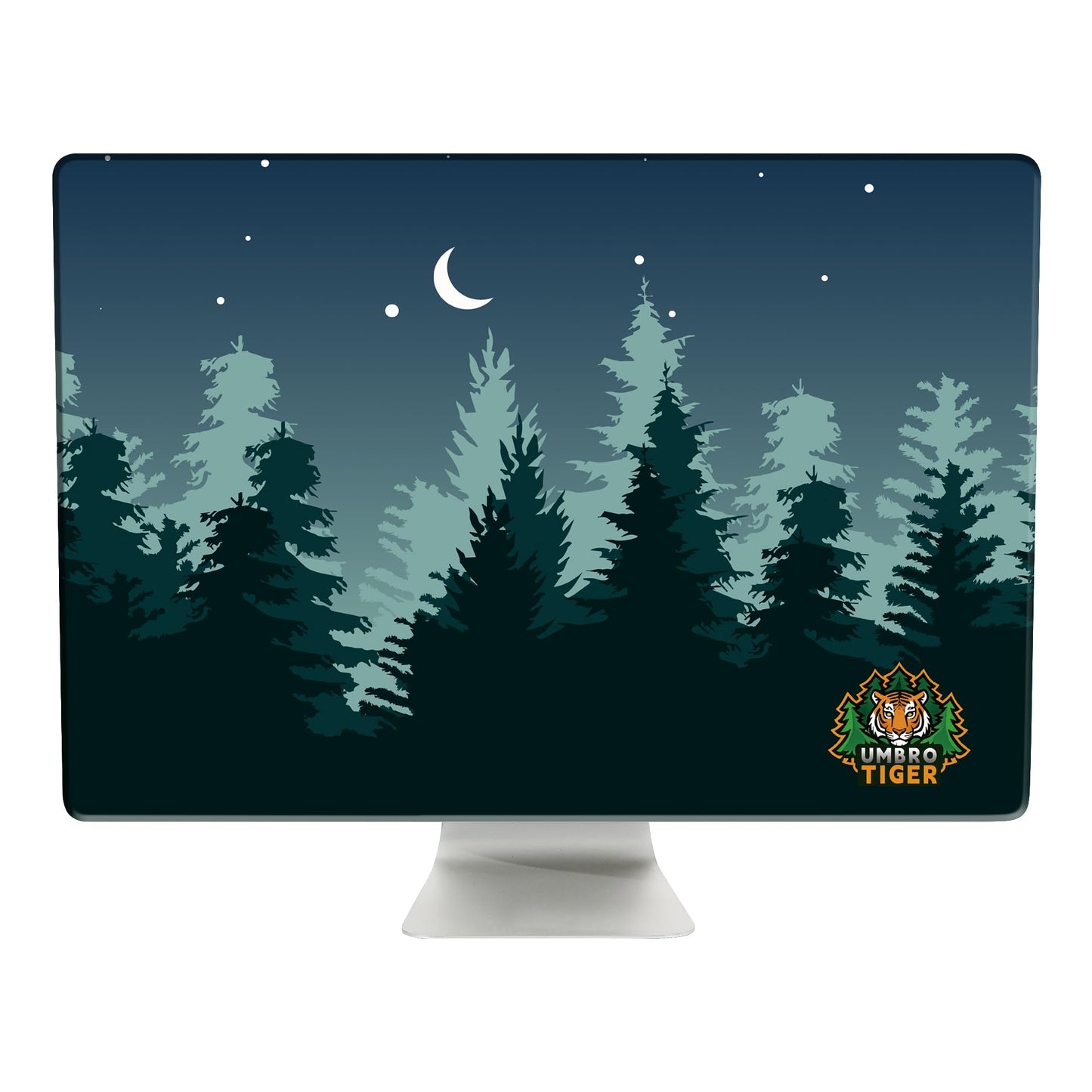 Umbrotiger 27-inch monitor dust cover, elastic polyester sunshade, 26" 27" 28" 29" computer screen cover, LCD/LED/HD panel protective film (Dark Night