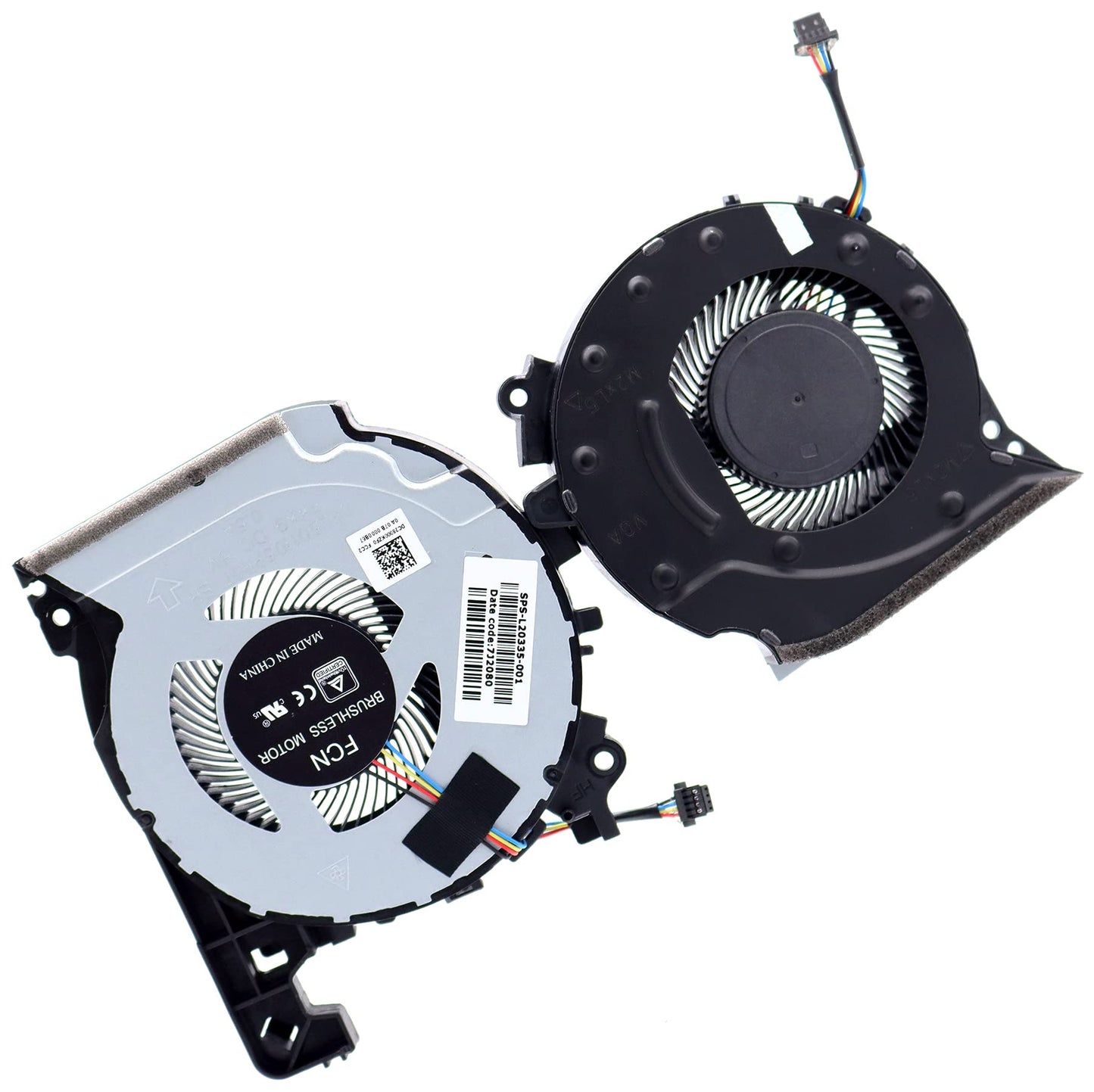 Deal4GO CPU Cooling Fan L20335-001 w/GPU Cooler Fan L20334-001 Set for HP 15-CX 15T-CX 15-CX0068TX 15-CX0058WM TPN-C133