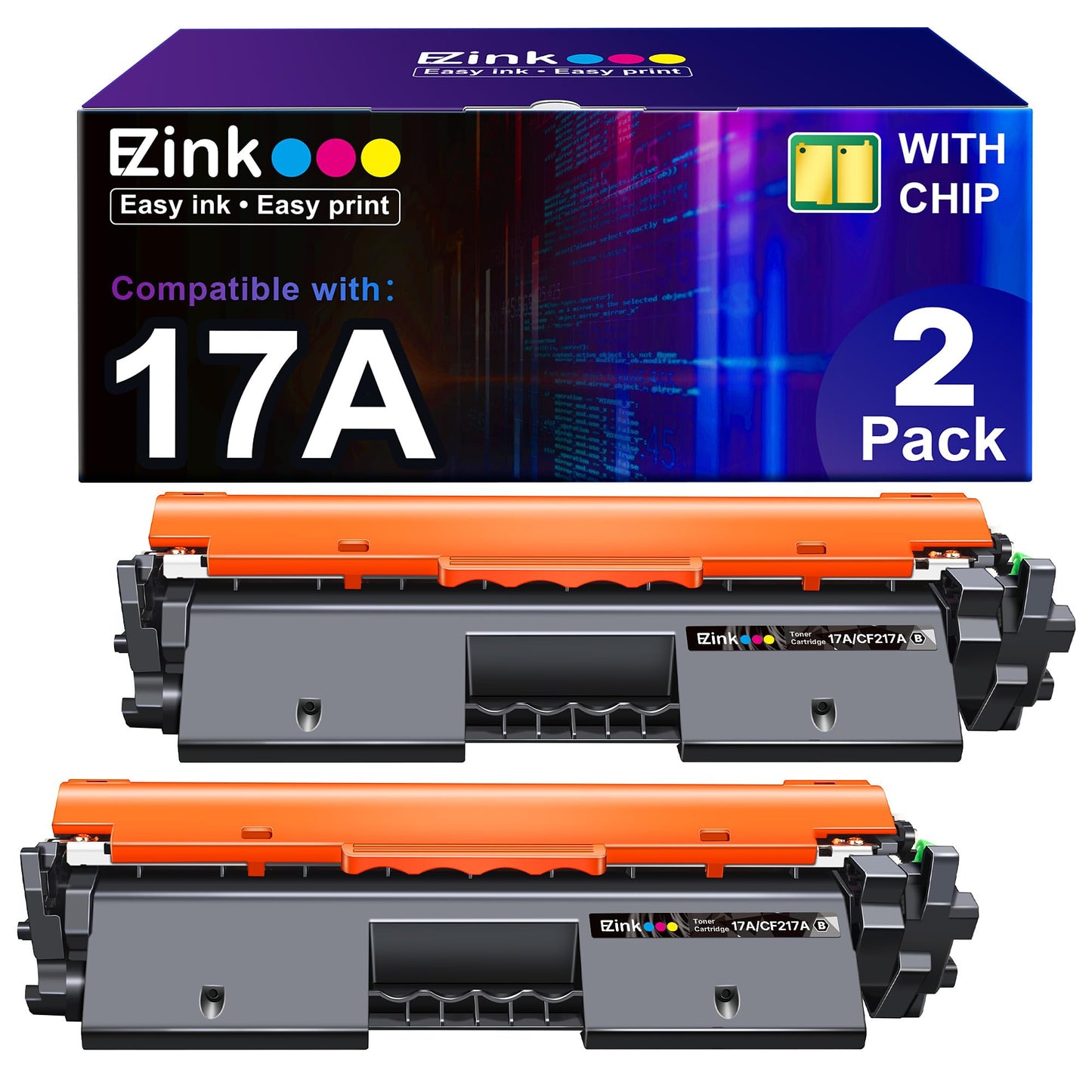 E-Z Ink 17A with Chip Compatible Toner Cartridges Replacement for HP 17A CF217A Toner to Use with Pro M102w, M102a, M130fn, Pro MFP M130nw, MFP