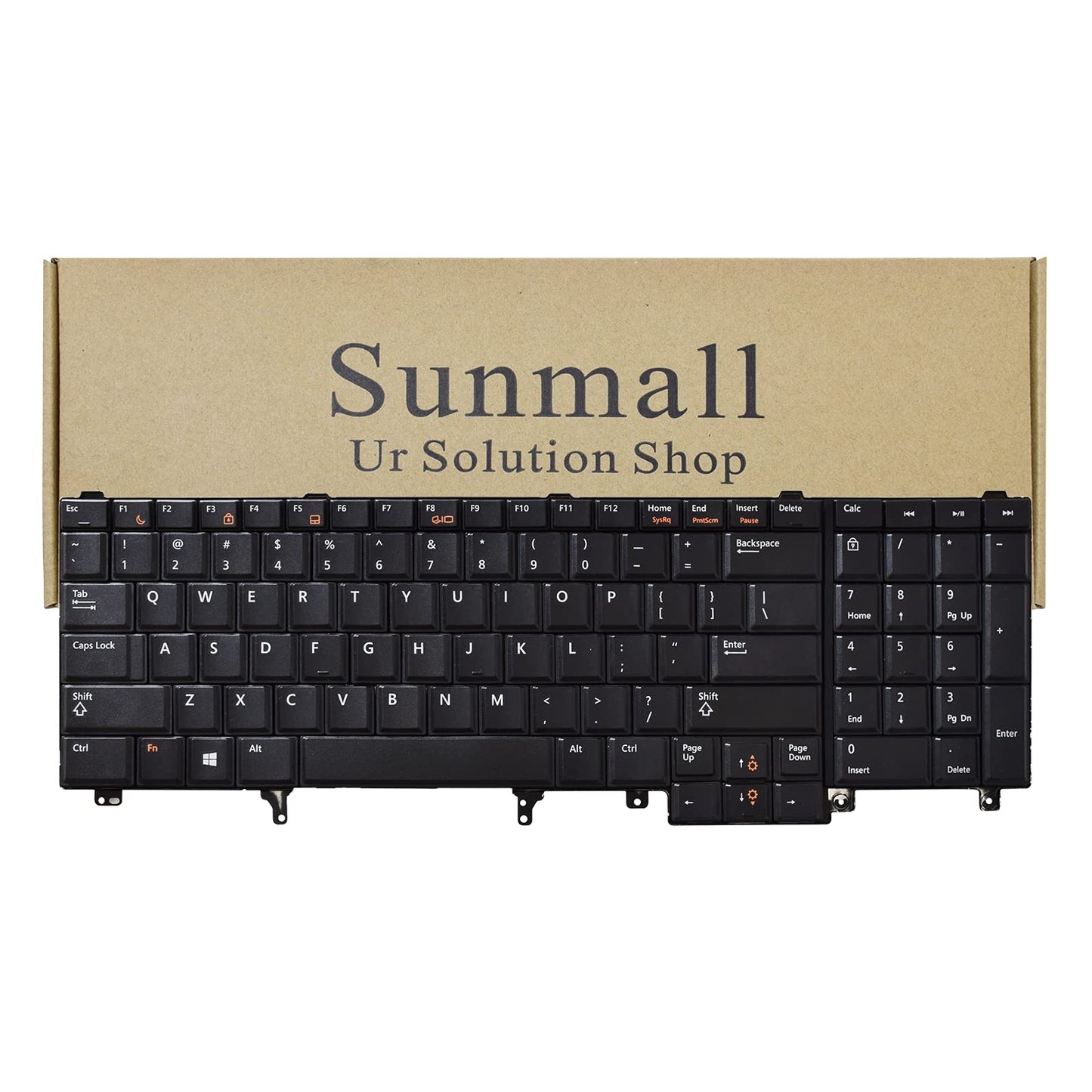 SUNMALL Replacement Keyboard Compatible with Dell Latitude E5520 E5520m E5530 E6520 E6530 E6540 Precision M4600 M4700 M6600 M6700 Laptop US Layout