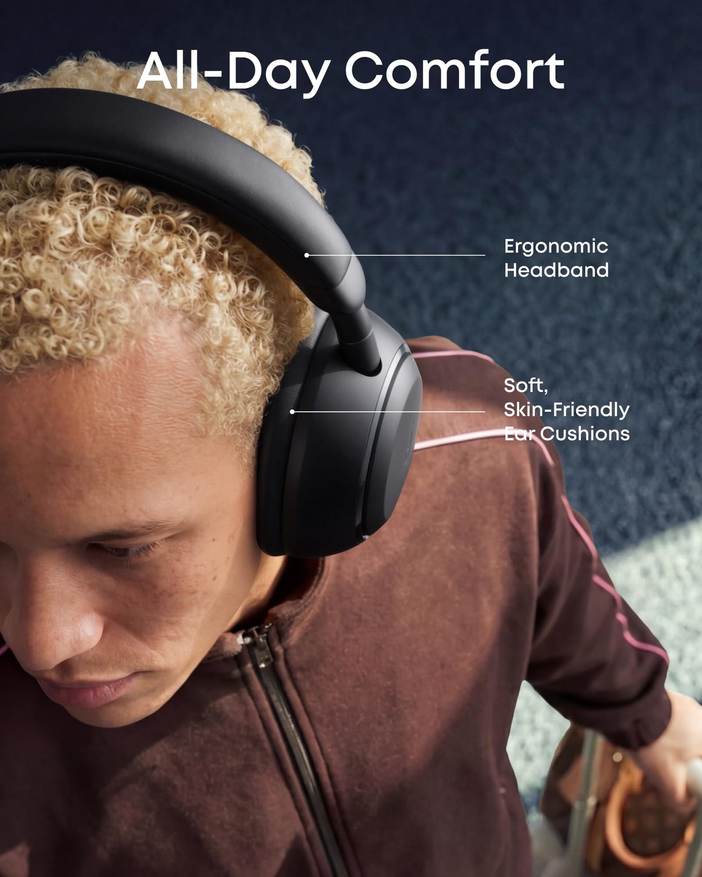 Soundcore Anker Space 2 Bluetooth 6.1 Over-Ear Headphones, Travel-Ready