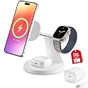 3 in 1 Wireless Charging Station for Apple Device: Fast Charging Station for iPhone and Watch with MagSafe, Stable Charger Stand for iPhone 12-16