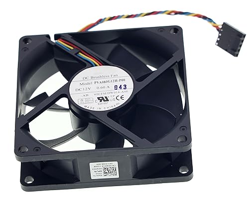 New Cooling fan for PVA080G12H-P00 089R8J 89R8J DC 12V 0.60A 8CM 8025 5-pin 4-wire Size:80x80x25mm