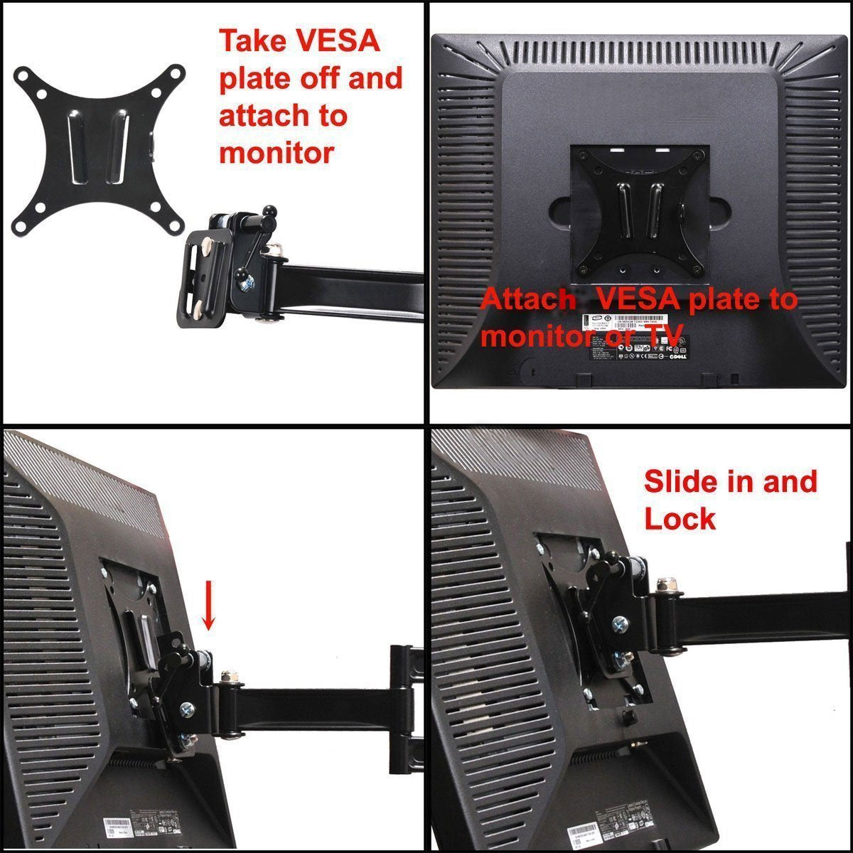 VideoSecu Swing Arm TV Wall Mount Bracket for Toshiba 19SL410U 19L4200U 24SL410U 24L4200U 24SLV411U 24V4260U LED LCD Flat Panel Screen TV ML15B A28