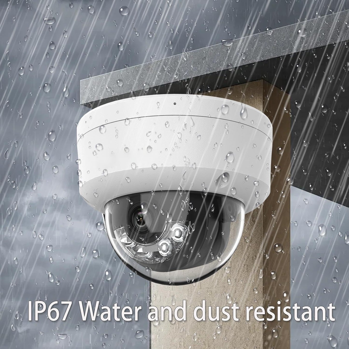4K 8MP Dome Camera DS-2CD1183G2-LIUF Oringinal Hik, PoE, Smart Hybrid Light, Human/Vehicle Detection, IP67 & IK08 Rating, 2.8MM H.265+ Compression, SD