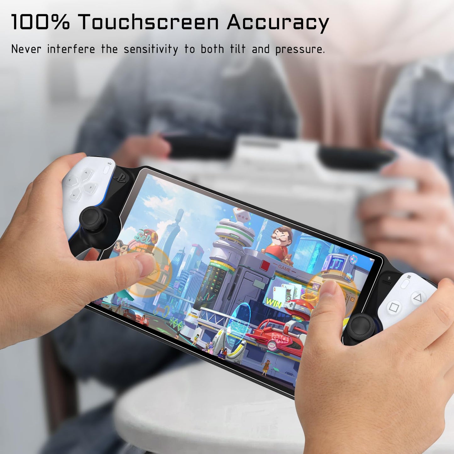 Fintie Screen Protector for PlayStation Portal Remote Player - 9H Hardness Tempered Glass Protective Film, Anti Scratch & Anti-Fingerprint, Bubble
