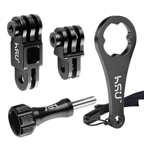 HSU Aluminum Extension Arm for GoPro Hero 13/12, Metal Adjust Arm Straight Joints Mount, Same Direction Straight Joints Mount for Go Pro Hero