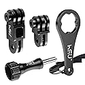 HSU Aluminum Extension Arm for GoPro Hero 13/12, Metal Adjust Arm Straight Joints Mount, Same Direction Straight Joints Mount for Go Pro Hero