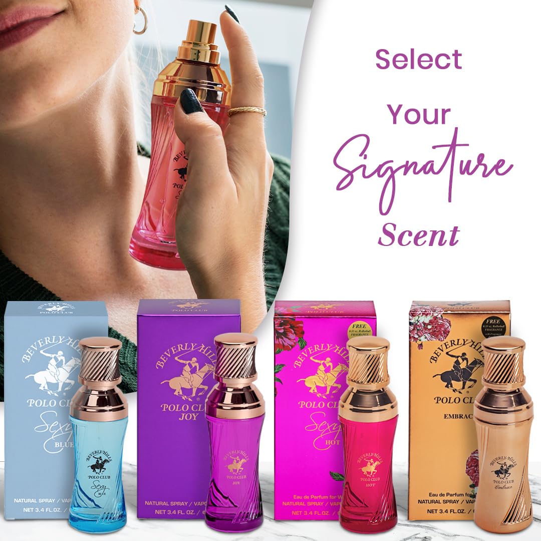 Beverly Hills Polo Club Sexy for Her – Eau de Parfum Spray 3.4 fl oz, Fresh Floral Perfume with Citrus, Jasmine & Rose Notes (Packaging May Vary)