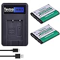 Tectra 2-Pack EN-EL19 Battery + LCD USB Charger for Nikon Coolpix S3500 S2500 S3100 S3200 S3300 S3400 S3500 S4100 S4300 S6500 A100 S32 S33 S100