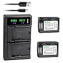 Kastar 2-Pack IA-BP105R Battery and LTD2 USB Charger Replacement for Samsung HMX-F800BN/XAA, HMX-F800SN/XAA, HMX-F90, HMX-F90BN, HMX-F90BN/XAA