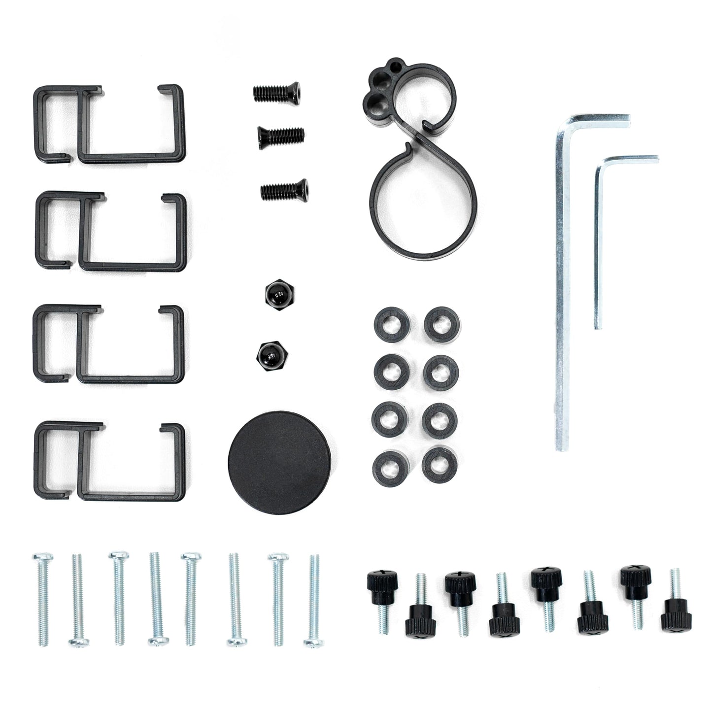 VIVO Hardware Pack for Monitor Stand, Includes Pole Cap, Cable Clips, Screws, Spacers, Allen Wrenches, Black, PT-SD-HP02