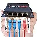 POE Powered 3 Port Switch & Network Cat5 Cat6 Midspan Cable Range Extender Pass Through Repeater for IP Cameras - Gigabit 10/100/1000