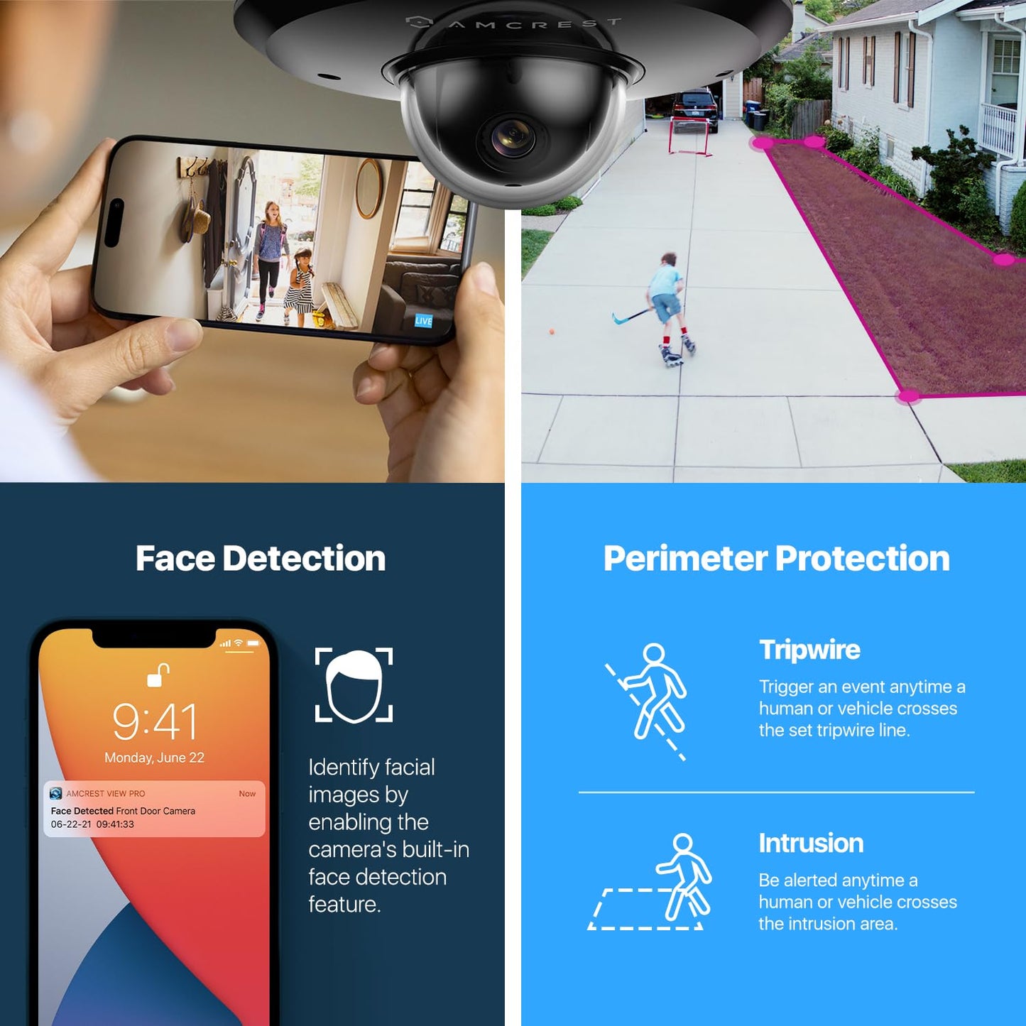 Amcrest ProHD 4MP PTZ Camera Outdoor, 4MP Outdoor Vandal Dome IP PoE Camera (4X Optical Zoom) IK08 Vandal-Proof, IP66 Weatherproof, Night Vision up