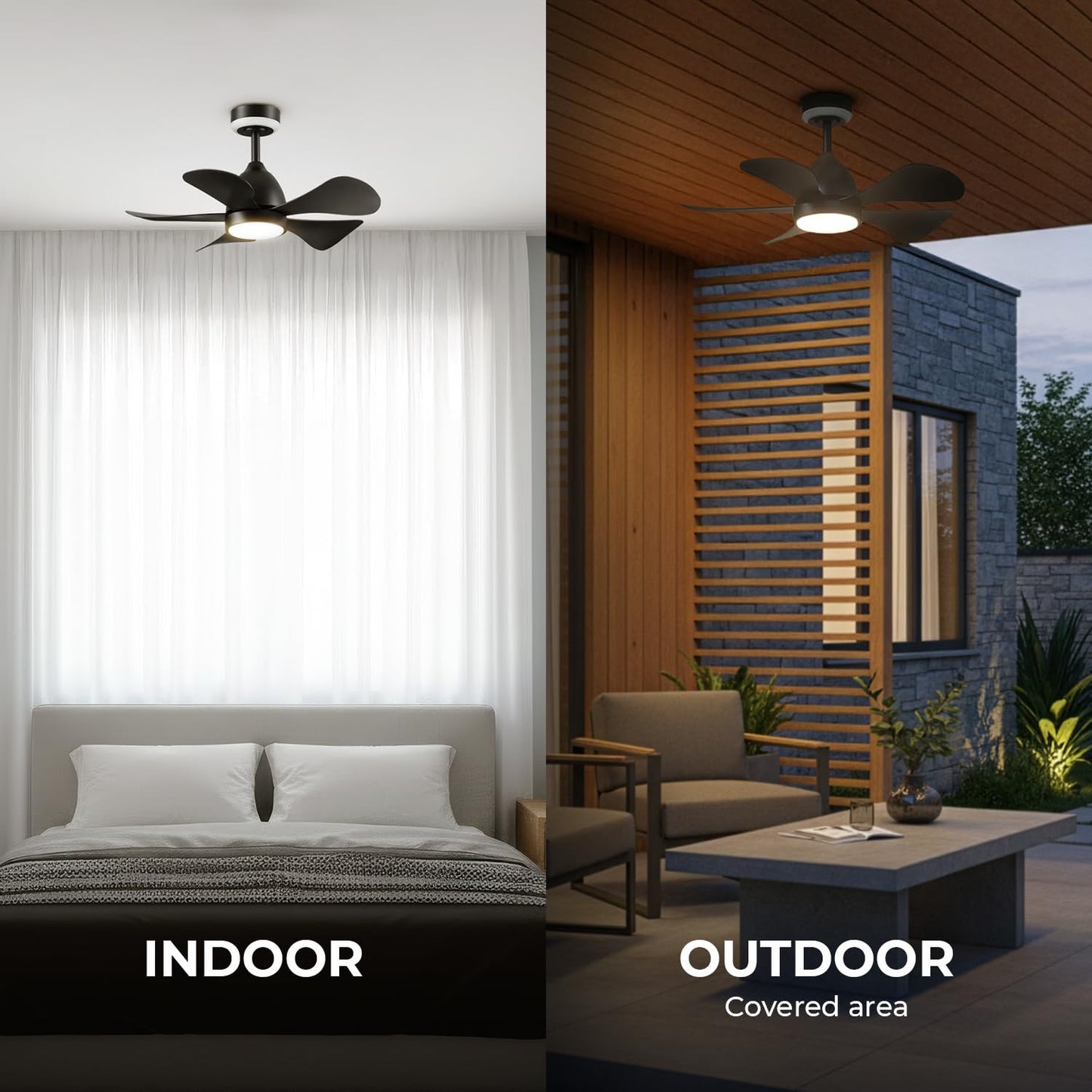 Globe Electric 37000106 30" Ceiling Fan with LED Light, Nightlight, Remote Control, WhisperQuiet DC Motor, 6 Speeds, Matte Black
