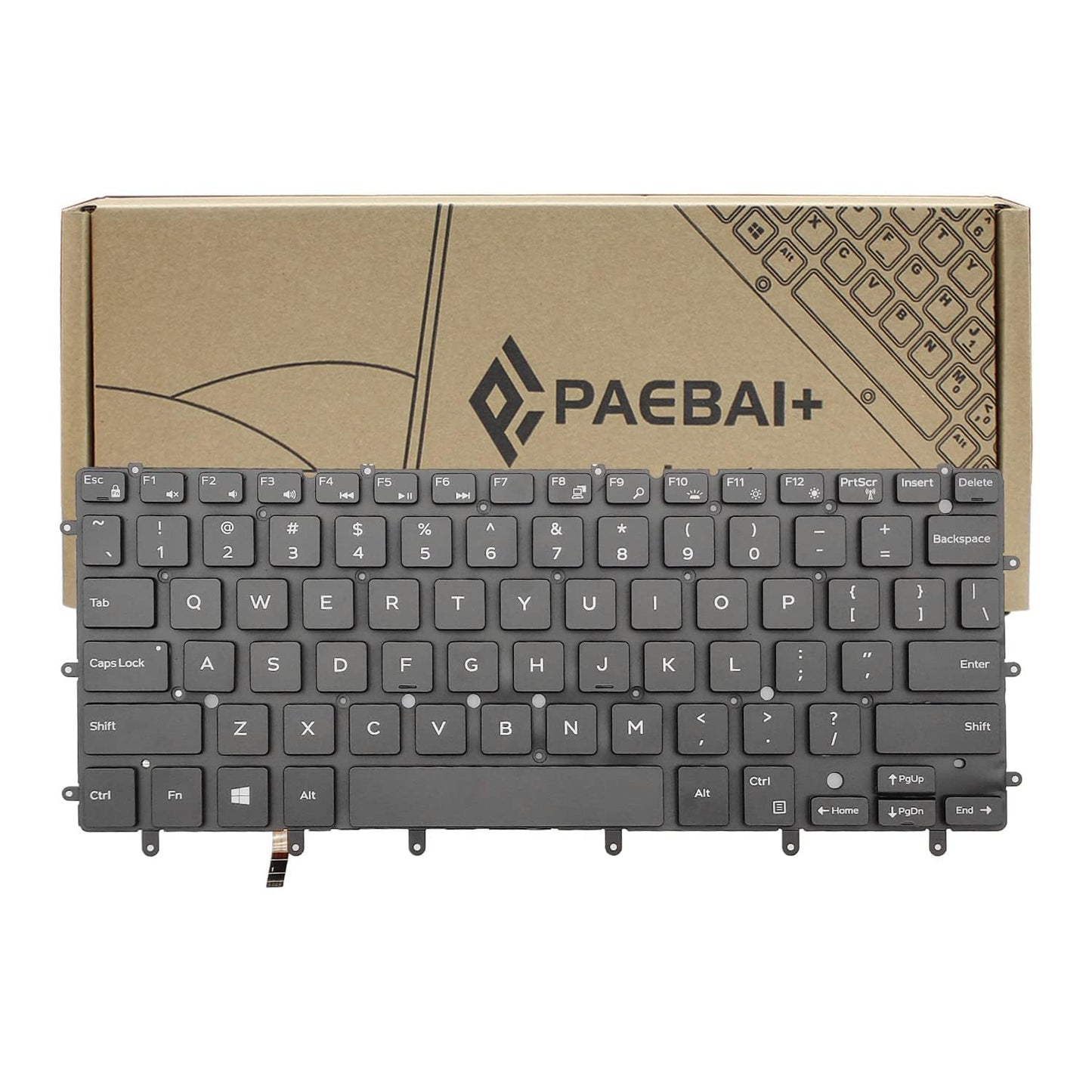 PAEBAI+ Replacement Laptop Keyboard Backlight for DELL XPS 13 9343 9350 9360 P54G, Inspiron 13 7347 7348 7352 7353 7359 P57G, Inspiron 15 7547 7548