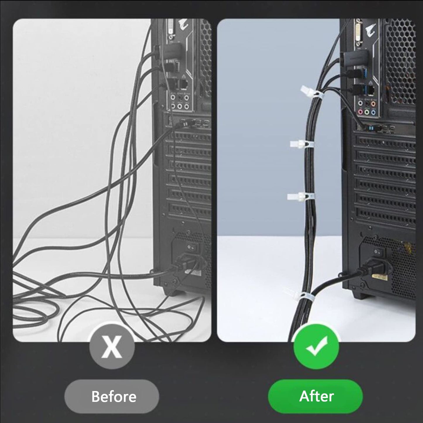 Reusable Zip Ties 12 Inch, 100pcs 50lb Black Zip Tie Heavy Duty Outdoor Cable Ties, Releasable Plastic Tie Wraps, Wire Ties Removable for Cord