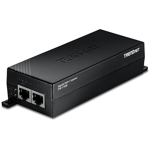 TRENDnet Gigabit PoE++ Injector, TPE-116GI, Supplies PoE (15.4W), PoE+ (30W), or PoE++ (60W), Network A PoE Device Up to 100m(328 ft), NDAA & TAA