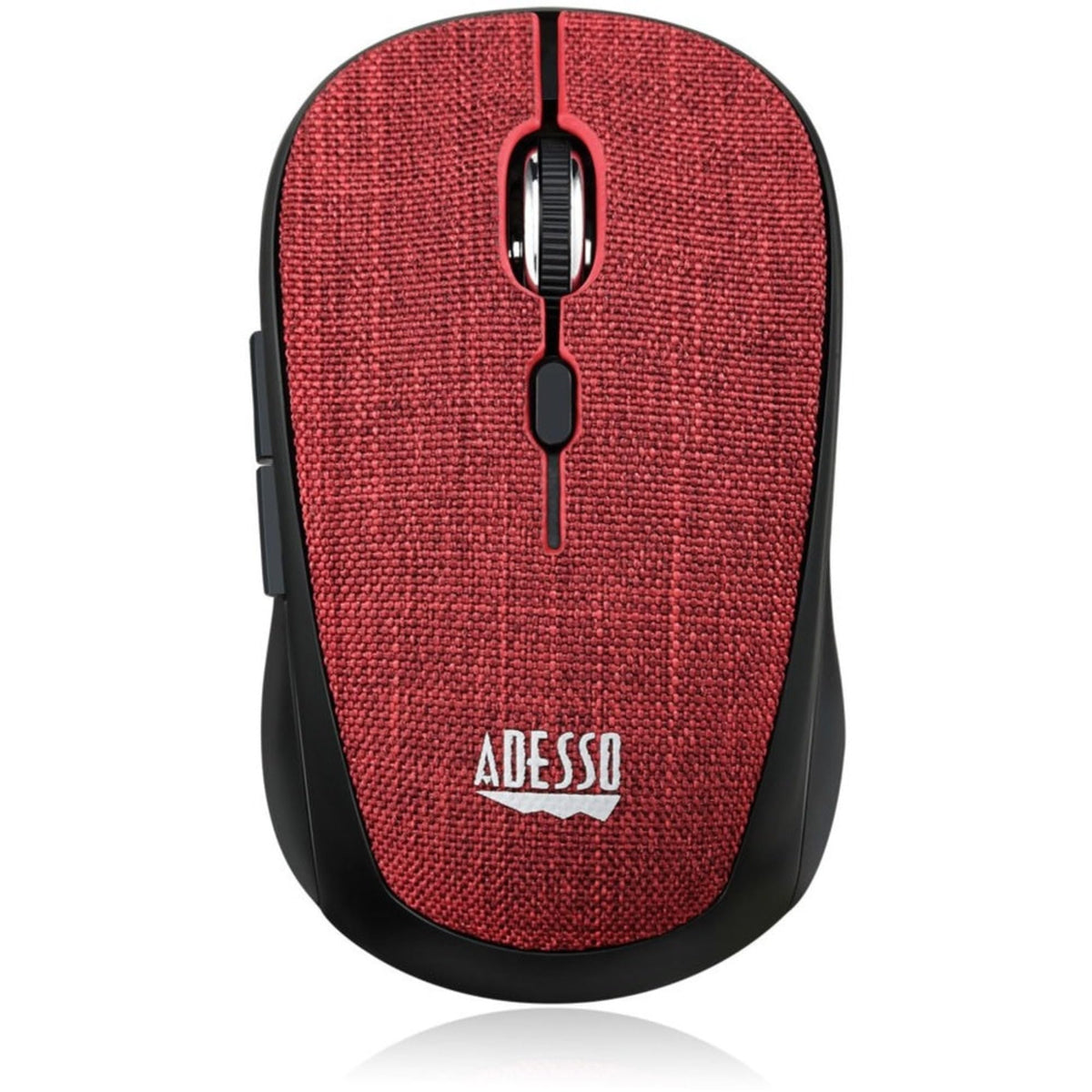 Adesso iMouse S80 2.4Ghz Fabric Wireless Red Fabric Mini Optical Mouse, 5-Button (Red)