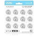 XUNIUZERO 2032 Lithium Battery (12 Pack) Child Safety Features Compatible with AirTag Key Fob Tea Light Candles and Other Devices CR2032 3V Coin…