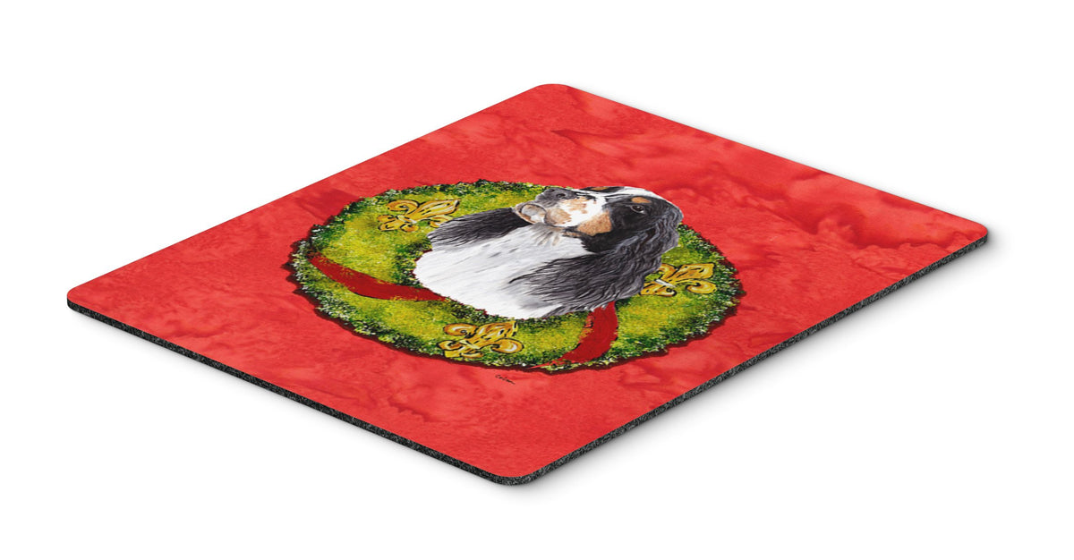 Caroline's Treasures SC9092MP Springer Spaniel Christmas Wreath Mouse Pad, Hot Pad or Trivet for Home Office Gaming Working Computers Laptop Mouse
