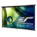 Elite Screens Manual Series, 80-INCH Pull Down Manual Projector Screen with AUTO LOCK, Movie Home Theater 8K / 4K Ultra HD 3D Ready, 2-YEAR WARRANTY