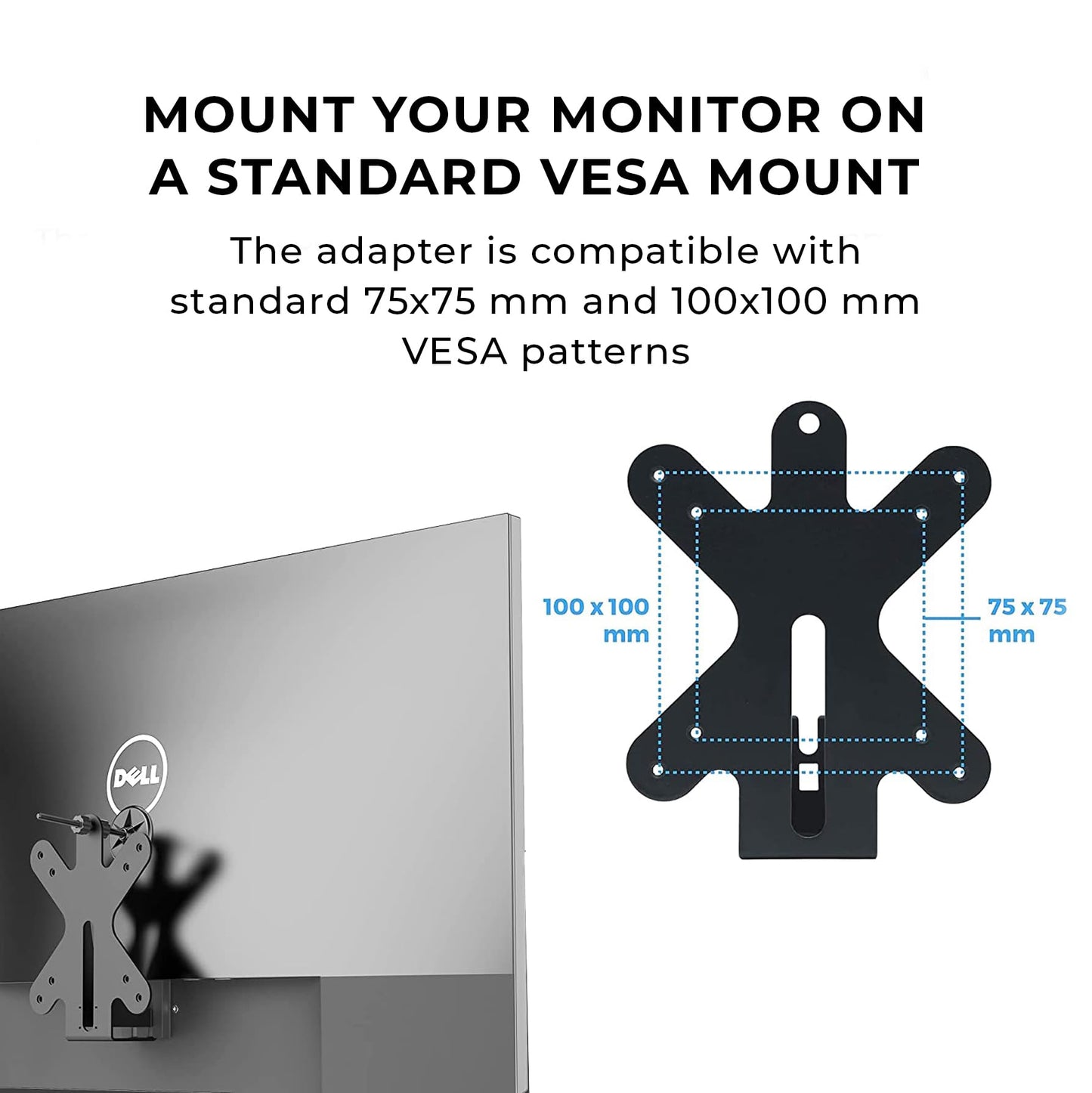 HumanCentric VESA Mount Adapter Compatible with Dell Monitors S2318H, S2318HN, S2318HX, S2318NX, S2319H, S2319HN, S2218H, S2319NX, S2418HN, S2418HX
