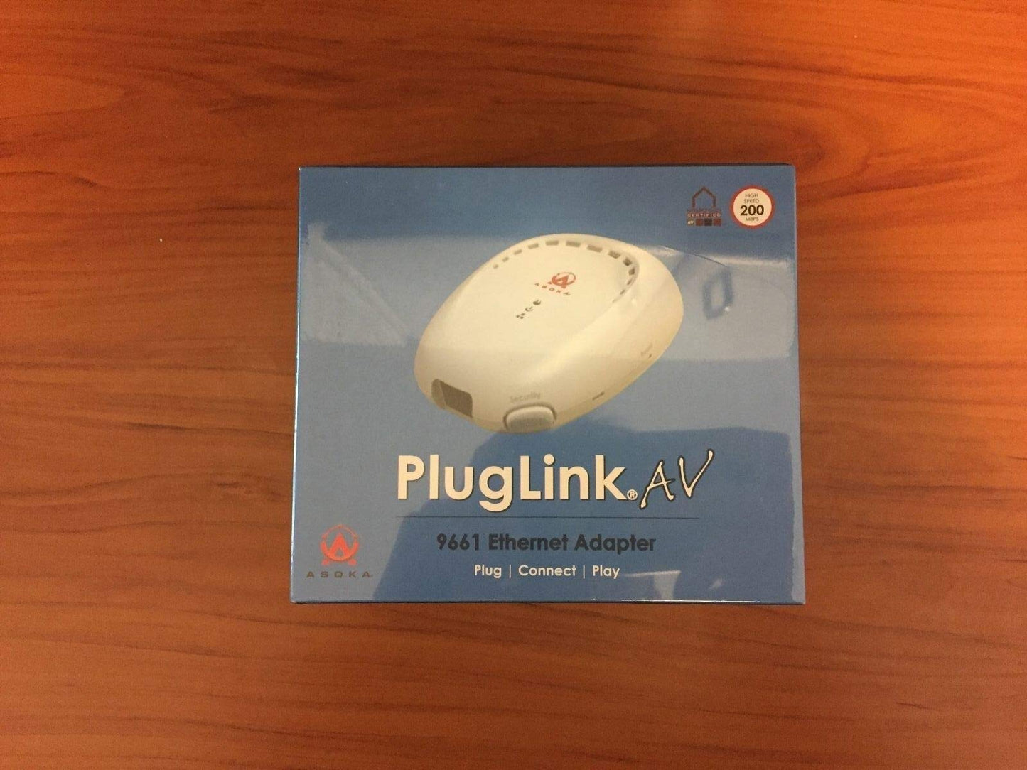 Asoka PL9661-I2 PlugLink HD AV Adapter ETH-200 Powerline HomePlug 200Mbps Wired Ethernet