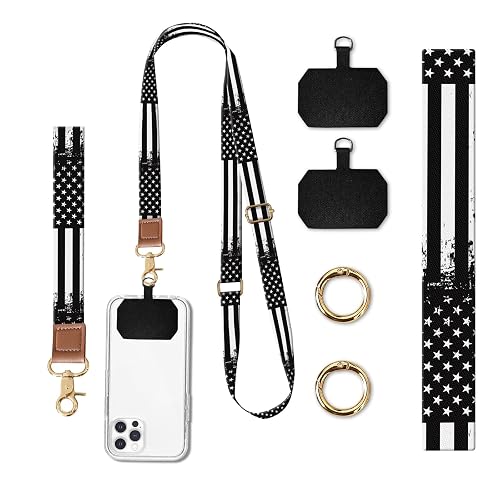 DARUIXZ Phone Lanyard Crossbody Wrist Strap, Universal Adjustable Neck Strap for Phone Case Keys ID Badges, Phone Accessories Travel Essential