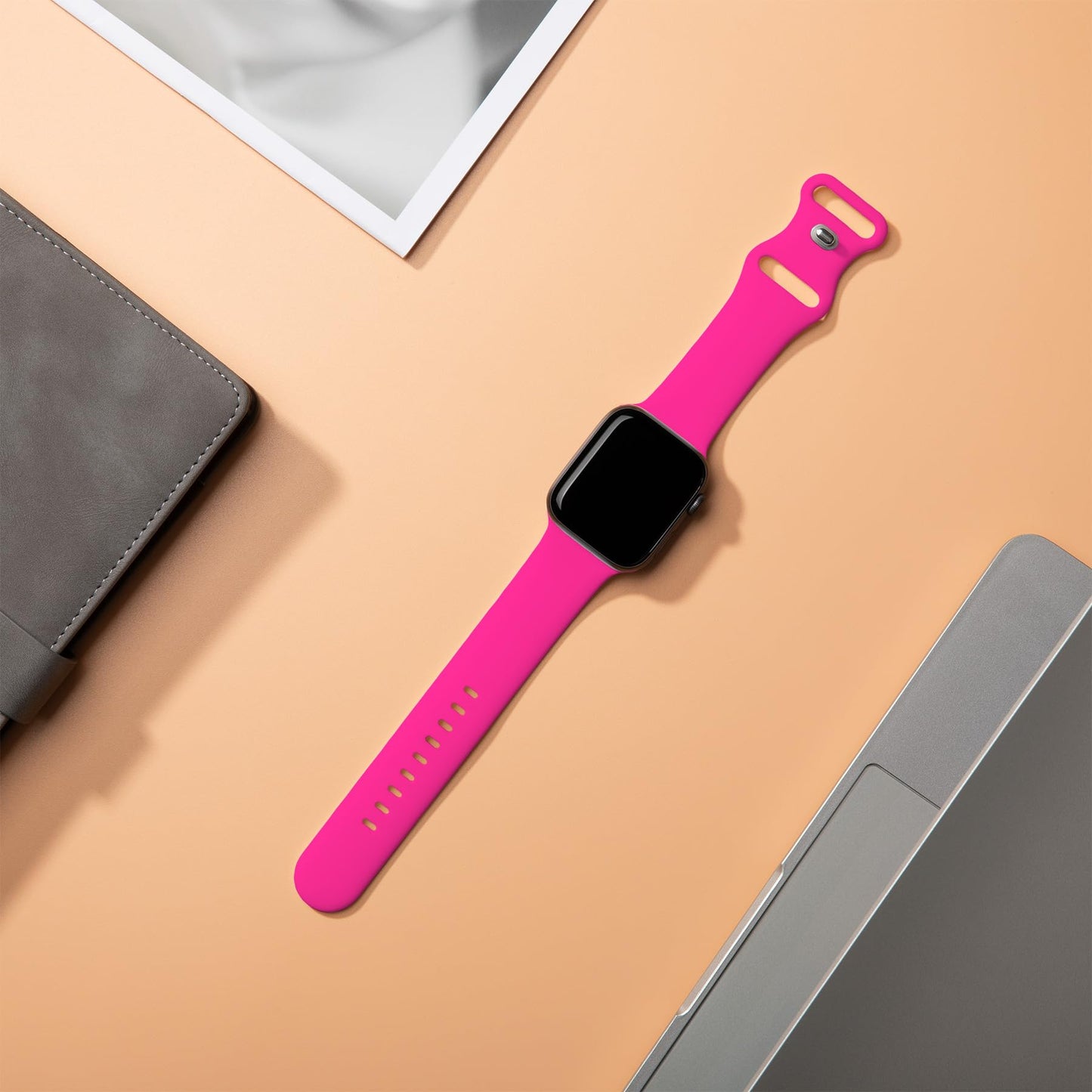 Cindgress Sport Band Compatible with Apple Watch 41mm 38mm 40mm 42mm for Women Men, Soft Silicone Strap for iWatch Wristband Series Ultra SE 11 10 9 8