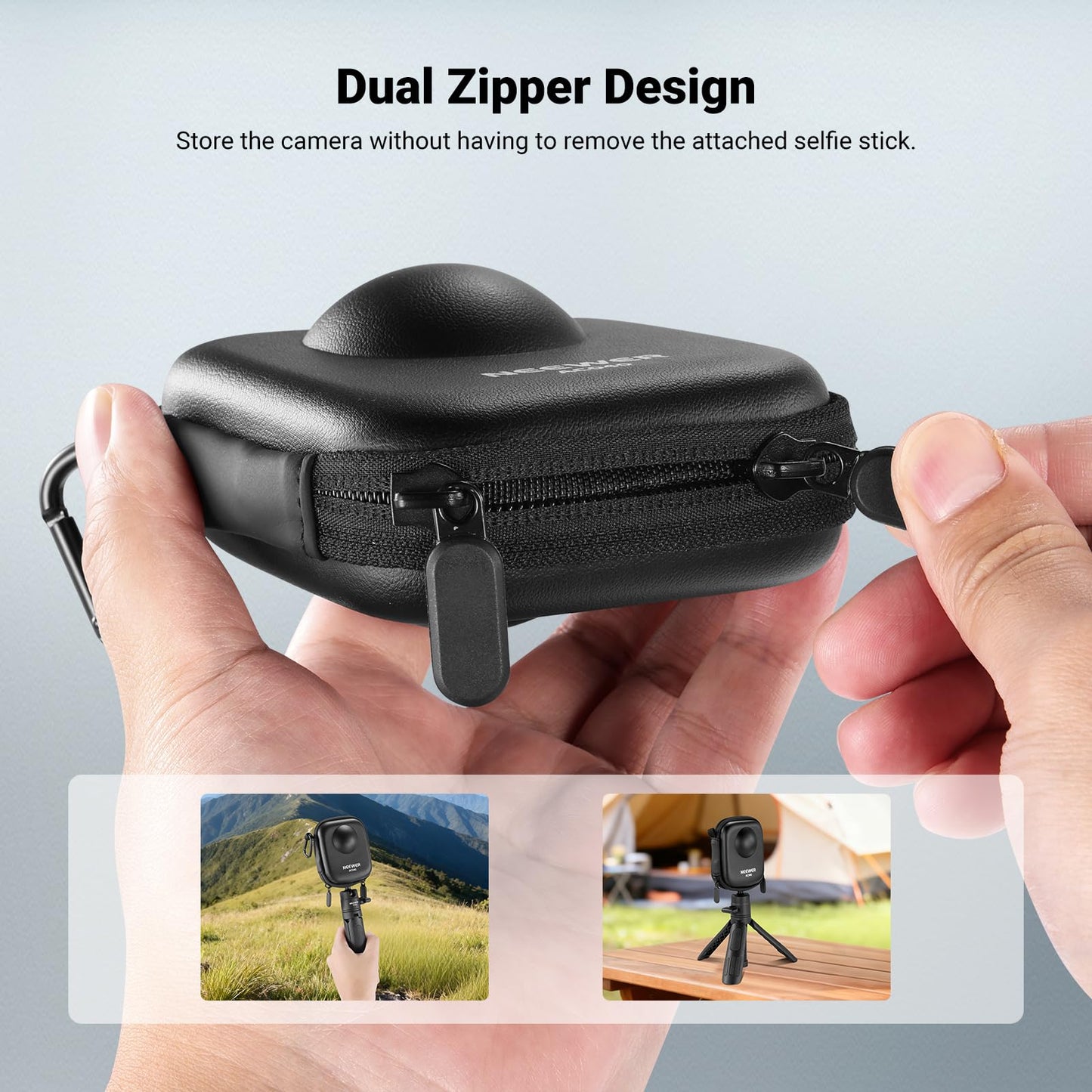 NEEWER Storage Case Compatible with DJI Osmo 360 Only, Protective Portable Splashproof Dustproof Travel PU Hard Shell Carrying Bag Action Camera