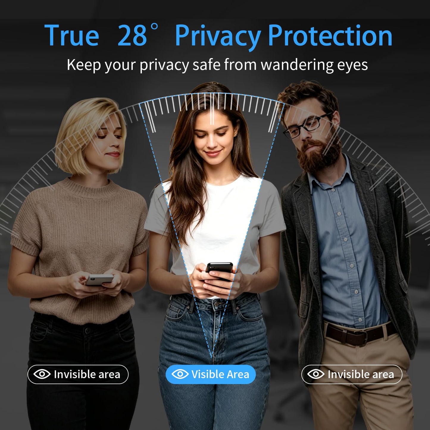 BIGFLYANTS 2 Pack Privacy Screen Protector for Samsung Galaxy A36 5G with 2 Pack Camera Lens Protector, Anti-Spy Tempered Glass Film, Full Coverage