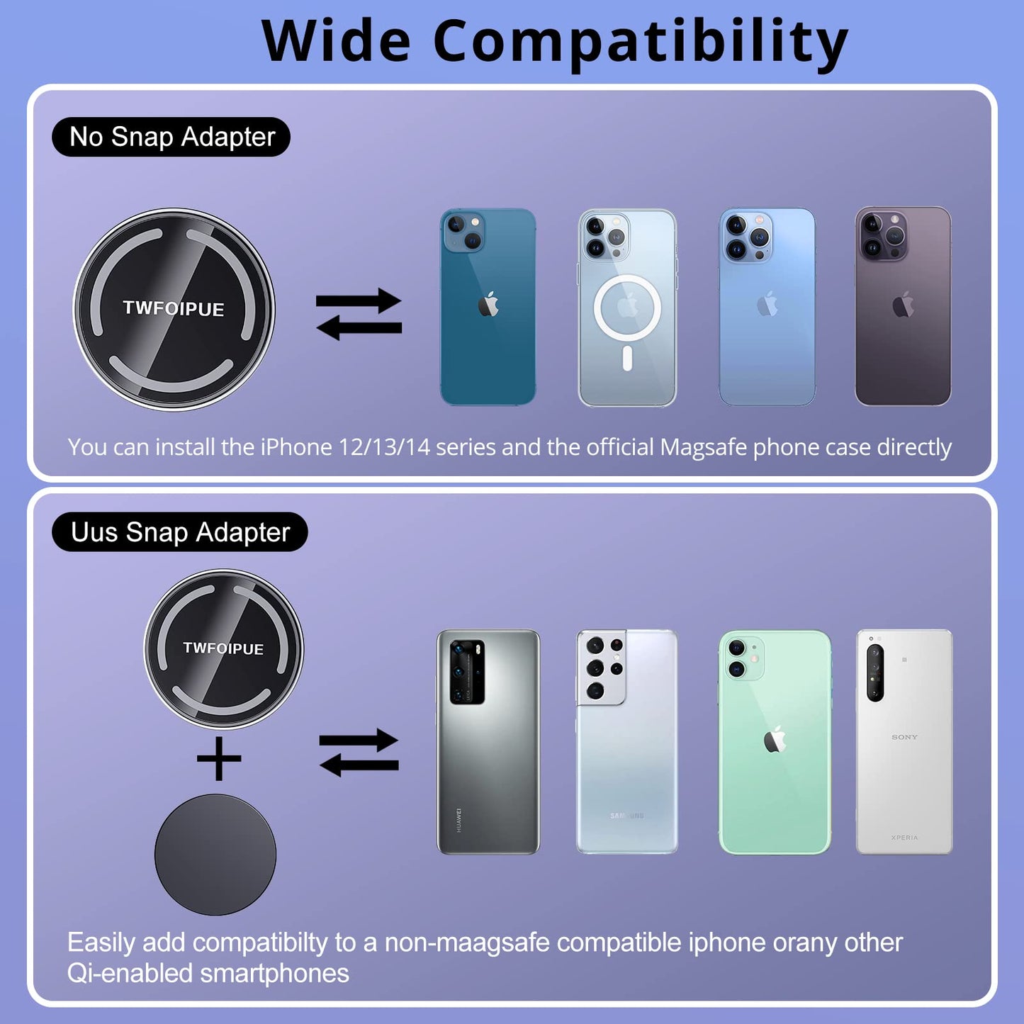 Magnetic Wireless Car Charger Mount Compatible with Magsafe iPhone14 /iPhone 13/ iPhone 12/12 Mini/12 Pro/12 Pro Max, 15W Fast Charging Air Vent