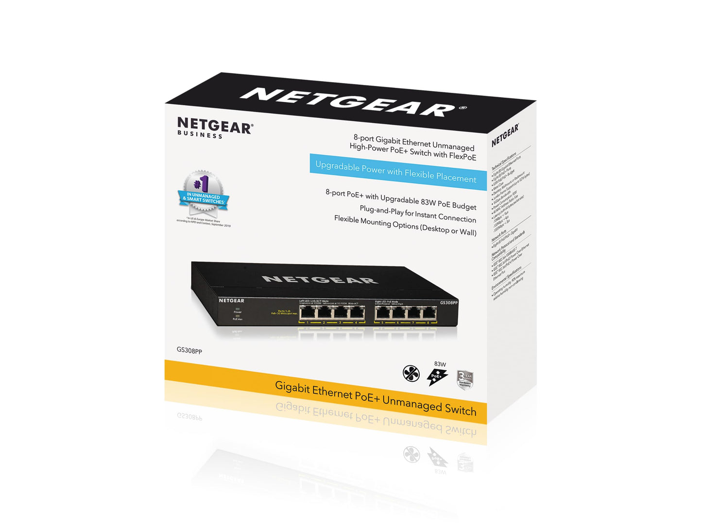 Switch NETGEAR Switch 5 Ports ETHERNET SMART