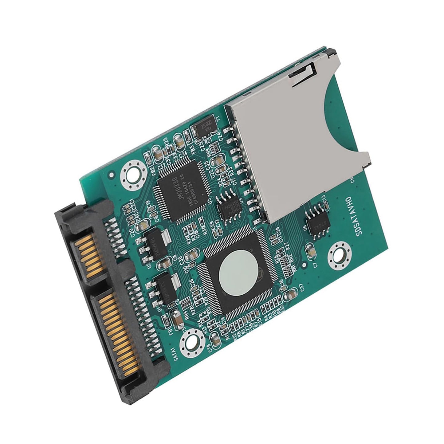 ASHATA Memory Adapters,22MB/s Fast SD/SDHC/SDXC/MMC Memory to 2.5in 7+15P SATA Converter Adapter Suitable for DOS,Windows 98SE,Me, 2000,XP