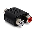 Hosa GRF-341 Coupler, 3.5 mm TRS to Dual RCA