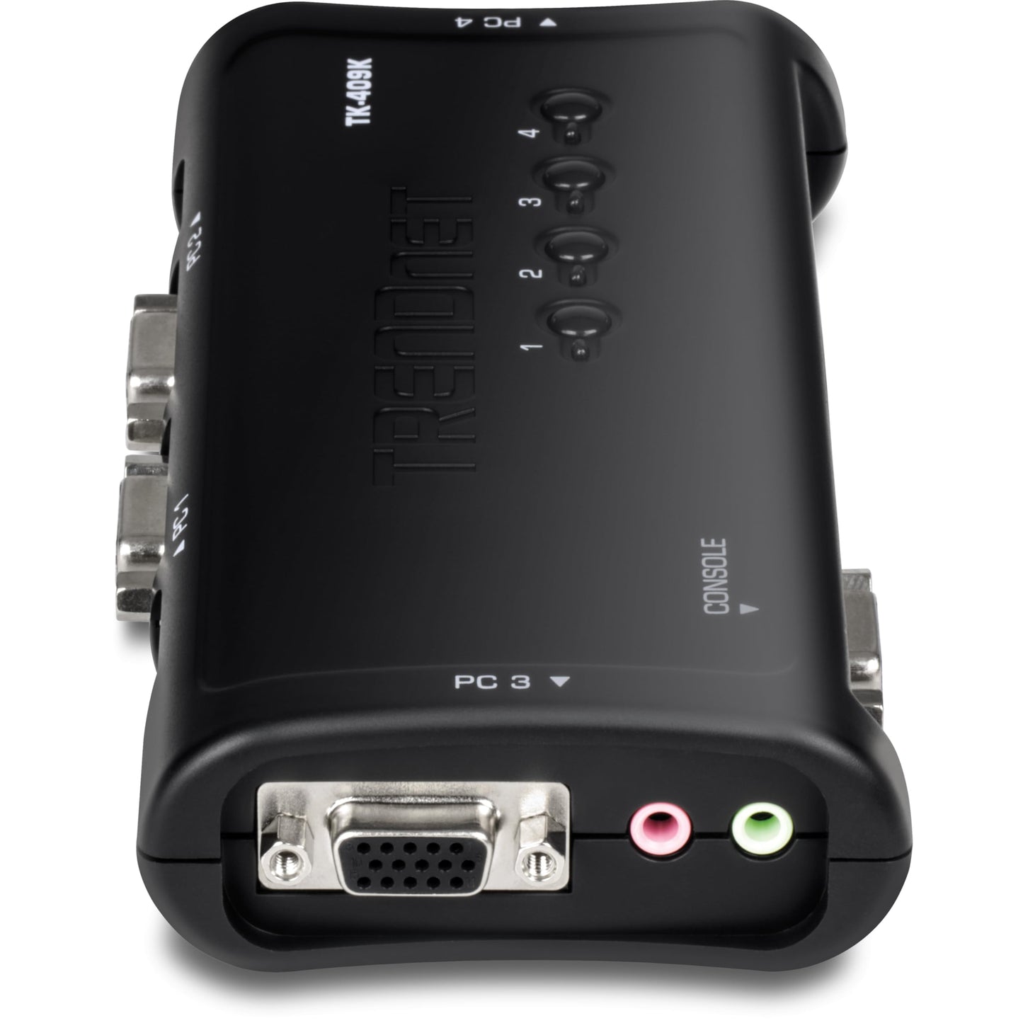 TRENDnet 4-Port USB KVM Switch Kit with Audio, TK-409K, Control Up to 4 Computers, Windows, Linux, Mac OS Compliant, 2048 x 1536 VGA Resolution, NDAA